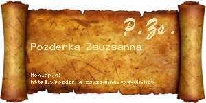 Pozderka Zsuzsanna névjegykártya