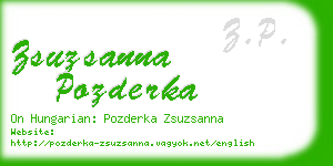 zsuzsanna pozderka business card